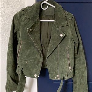 Suede biker jacket